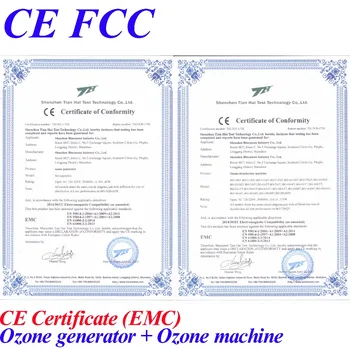 CE EMC LVD FCC commercial ozone generator water treatment