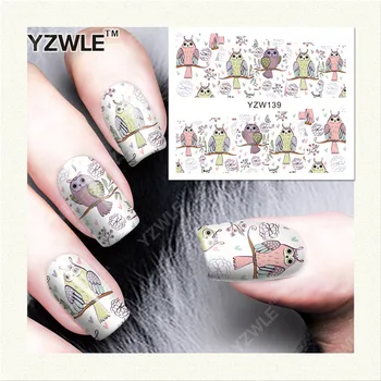 YZWLE 1 Sheet DIY Decals Nails Art Water Transfer Printing Stickers Accessories For Manicure Salon (YZW-139)