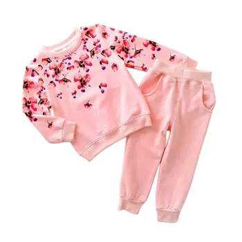 Kids Baby Girl Toddler Sweater Top Sweatshirt with Pant Suit Outfit Clothing Set 2-7Y