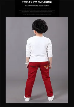 2017 Fashion Spring & Autumn Letter Kids Boys Pants Casual Cotton Mid Elastic Waist Pencil Boys pants Children Trouser 2Ds175