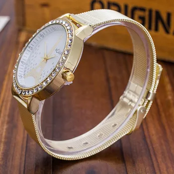 Hot Eiffel Tower Gold Mesh Watch Casual Women Dress Watch Fashion Luxury Wrist Watch Quartz Watch