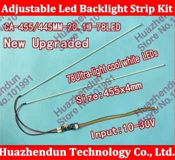 50pcs/lot 20.1'' 455mm Adjustable brightness led backlight strip kit,Update 20.1inch wide LCD CCFL to LED backlight