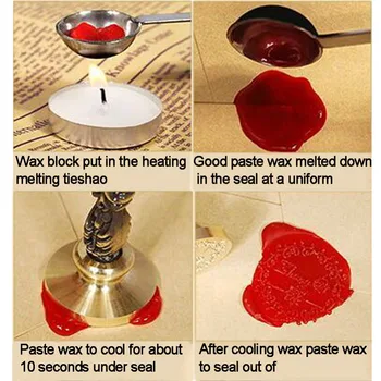 6 Types Blessing Phrases Metal Sealing Wax Clear Stamps Dia 25mm Stamps Wax Seals Delicate Cuprum Stamps For Kids Adults