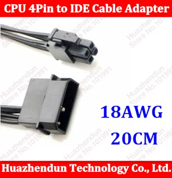 100pcs 20CM New 4pin to 4pin Power Cable IDE 4pin to CPU 4pin Power Supply wire 18AWG