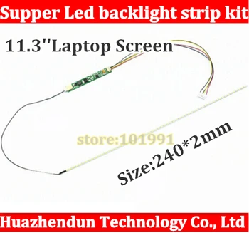 5pcs 240mm Adjustable brightness led backlight strip kit,Update 11.3inch laptop ccfl lcd to led panel screen