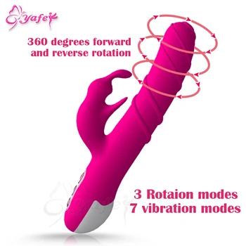USB Rechargeable Very strong vibration Stimulator G Spot Vibrators For Women 360 degree rotable Dual motors Sex Toys For Women