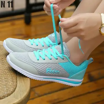 2017 New Summer Zapato Women Breathable Mesh Zapatillas Shoes For Women Network Soft Casual Shoes Wild Flats Casual