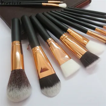 18 pcs Rose Gold Makeup Brush Complete Eye Set Tools Powder Blending Brush