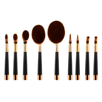 Hot 9pcs/set brand makeup brushes sets make up brush kit 4 color option oval hair maquiagem face eyes beauty toolDrop Shipping