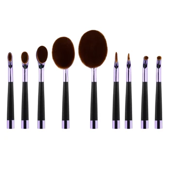 Hot 9pcs/set brand makeup brushes sets make up brush kit 4 color option oval hair maquiagem face eyes beauty toolDrop Shipping