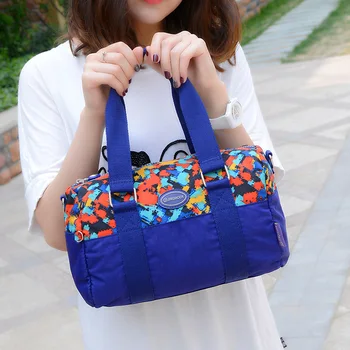 Women's handbag color block Waterproof nylon bag portable women messenger bag light travel bag Medium bag bolsos mujer
