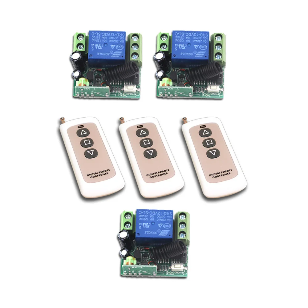 New Style DC12V Mini RF Wireless Remote Control Switch 3pcs Transmitter + Remote Control 3pcs Receiver Safe Low Price