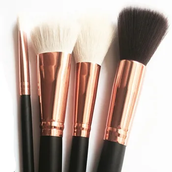 8 PCS Makeup Brushes Rose Gold Color Makeup Brush Sets Kits With Bag Brush Clutch Wooden Makeup Tool And Makeup Bag