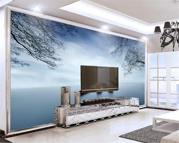 Beibehang 3D wallpaper home decoration murals living room TV background Haitian line natural landscape wallpaper for walls 3 d