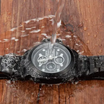 2017 New Fashion Men Watches Full Steel Clock Digital LED Waterproof Watch Sports Military Quartz Wristwatches relogio masculino
