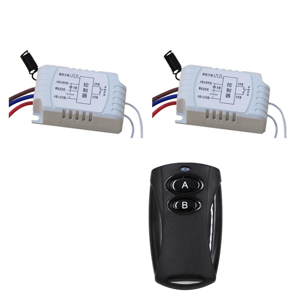 Simple and Practical AC220VWireless Smart Remote Control Switch with Manual Button 2pcs Receiver and Transmitter 315MHZ
