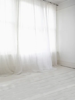 Photography Backdrops Window White Wall Children Photo Background Mooden Floor Curtains Photo Studio Backdrop