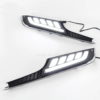 NEW Gloss Model 12v LED Car DRL daytime running light Bumper with dimming style Relay for Golf
