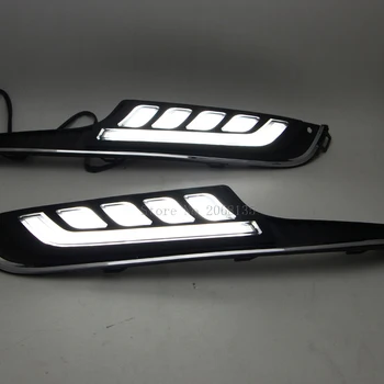NEW Gloss Model 12v LED Car DRL daytime running light Bumper with dimming style Relay for Golf
