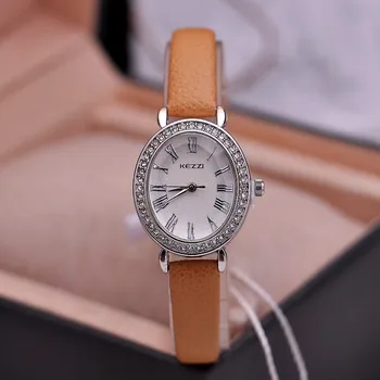 KEZZI Fashion Women Brand Watches Lady Leather Strap Wristwatches Quartz Casual Lady Dress Clock Relojes Mujer Relogios Feminino