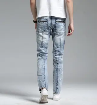 Man Casual Jeans Plus Man Skinny Denim Long Pants Trousers Man Brand Fashion Denim Spliced Hole Man Clothing 172075