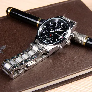 BINSSAW Brand Sport Chronograph Men's Watches Relogio masculino Luxury Waterproof Fashion Quartz Watch Clocks Dropshipping