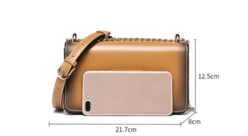 2017 Women Messenger Bags Fashion Chains Shield Design Hasp PU Leather Lady Handbag Flap Shoulder Crossbody Bag Cell Phone Pocke