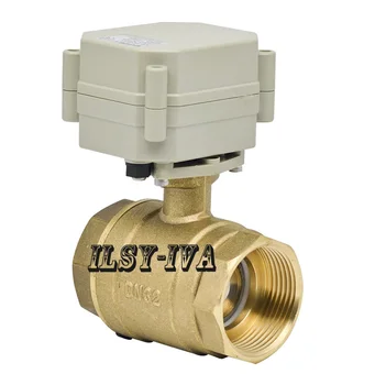 AC110~230V brass electric ball valve,DN32 2 way motorized ball valve