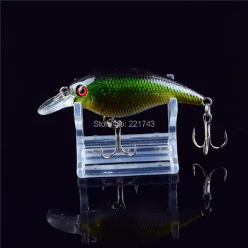 Special Offer  1PCS Hard Crank Crankbaits Slow Floating Plastic Bait 3D Eyes Treble Hooks Fishing Lure Bass