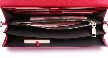2016 Socialite Genuine Leather Hot Pink Alligator Pattern Women Clutch Shoulder Messenger Lady Bags Chains Envelope Evening Bag