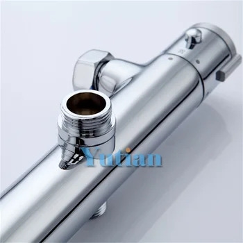 Smart Shower Faucet Bathroom Thermostatic Faucet Chrome Finish Mixer Tap Wall Thermostatic Mixer Valve Tap YT-5354