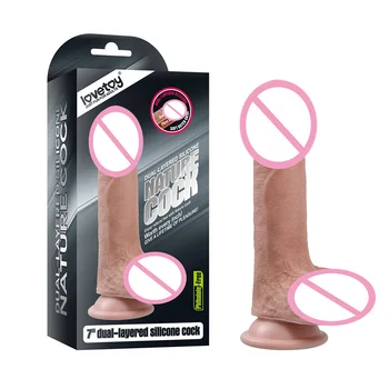 7 Inch Silicone dildo realistic Soft Thick Silicone Dildos For Women with Suction Fantasy Dick Cock With Ball 8844