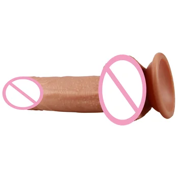 7 Inch Silicone dildo realistic Soft Thick Silicone Dildos For Women with Suction Fantasy Dick Cock With Ball 8844
