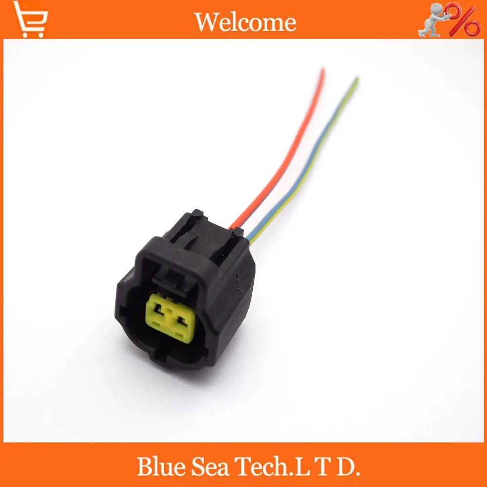 Sample,2 PCS 2Pin 1.8mm car connector,Engine water Temp sensor plug,Car Engine Electrical plug with cable for Toyota,Honda