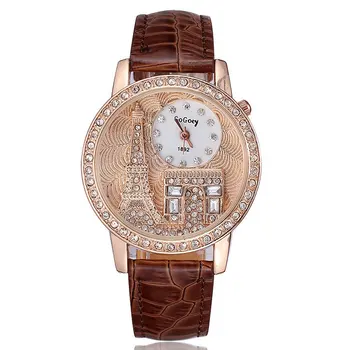 NEW Eiffel Paris Watch women Crystal Golden wristwatch rhinestone Korean Fashion Girl Gift Reloj Para Dama Geneva Style