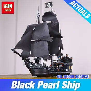 804pcs LEPIN 16006 Pirates of the Caribbean The Black Pearl Building Blocks Set 4184 Lovely Educational BoyToy For Children Game