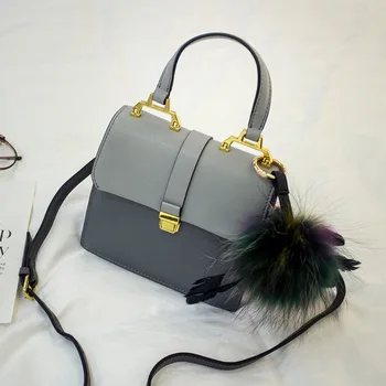New female package Korean version genuine leather handbags women shoulder messenger bags Stitching small square bag trend bag