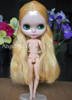 Jointed doll,Nude blyth doll with jointed body, yellow-green hair, For Girl's Gift,Valentine's day present,Christmas present