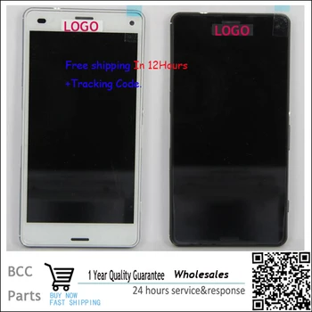 Quality!! Original New For sony Xperia Z3 Compact Z3 mini M55W Black white Touch screen+LCD display with frame Test Ok