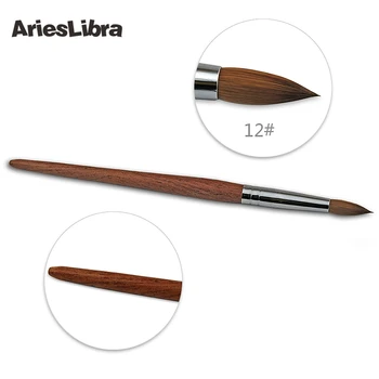 5pcs/set Design Kolinsky Sable Acrylic Nail Art Builder Brush Spiral Gel Pen Tips Tool Kit Professional Nail Tools 12#