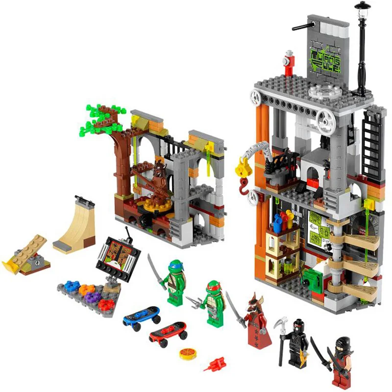499pcs Turtle Lair Attack Constructors Building Blocks Toy Set Educational Toys LEPINE Bricks Toys Compatible with 79103
