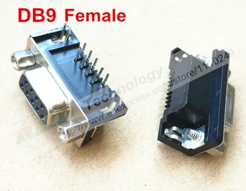 DB-9 10 PCS DB9 Male Female PCB Mount, D-Sub 9 pin PCB Connector,RS232 Connector