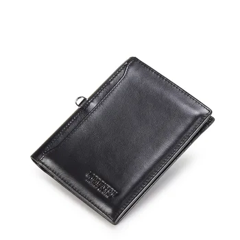 Laorentou Genuine Men's Wallets For Business Man Real Leather Wallet Casual Short Mens Wallet Leather Purse With Card Holder N53