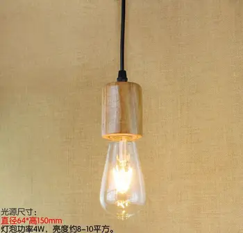 Industrial Vintage Pendant Lights Indoor Lighting ,Wood Retro Loft Style Pendant Lamps,Lustres E Pendente De Teto