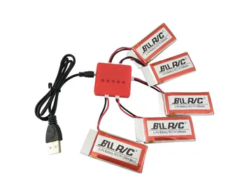 BLLRC hot model aircraft aircraft battery for SYMA X5S X5SC X5SW helicopter battery 3.7V 1200mah 5PCS and 5 in 1 charger