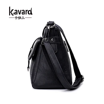 Kavard Brand Women Handbag Black Pu Leather Crossbody Bags for Women Luxury Handbags Women Bags Designer Messenger Shoulder Bag