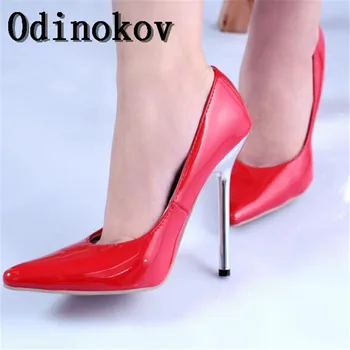 Odinokov New 2017 Women's High Heels Women Pumps Sexy Bride Party Thin Heel Pointed Toe High Heel Shoes Plue Size 35-44