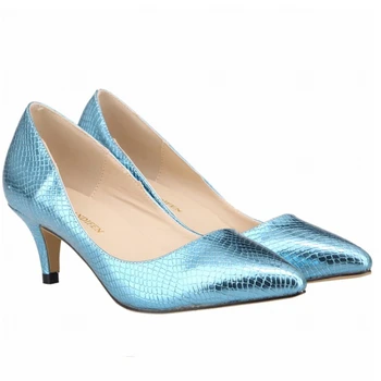 Plus size 2016 spring and summer new shoes pointed stiletto Crocodile OL wedding shoes Women sexy high-heeled shoes banquet