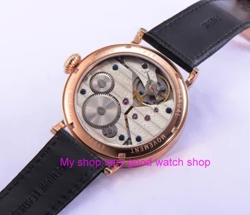 46mm parnis PVD case Asian 6497 Mechanical Hand Wind movement Fashion watches Men's watch Mechanical Wristwatches 292H
