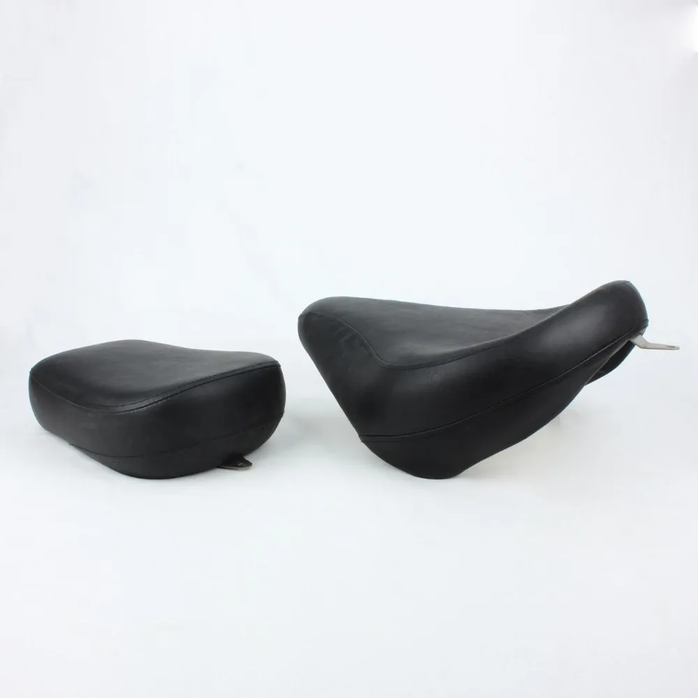 Black Motorcycle Front Driver Rear Passenger Cushion Seats for Yamaha V-Star 650 Classic ( All Year ) EMS Fast delivery
